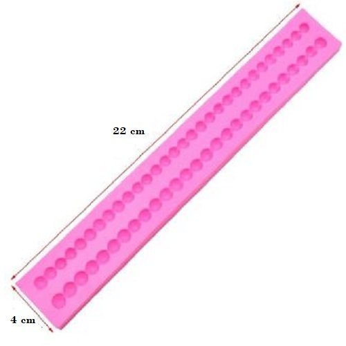 Silicone 2 Pearls Chain Fondant Molds (Pack Of 1) - Image 2