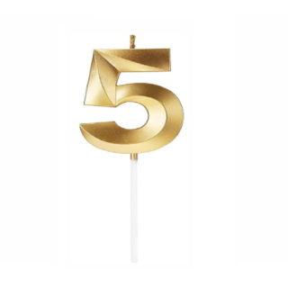 5 Number Cake Topper Candles (pack of 1)