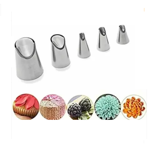 Piping Icing Nozzles for Cake Decorating set of 5