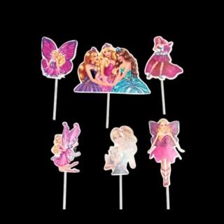 Girls Birthday Angel Paper Cake Topper For Cake Decoration (Pack of 6)