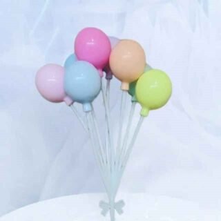 Balloon  Round Colorful Balloon Cake Topper (pack of 1)