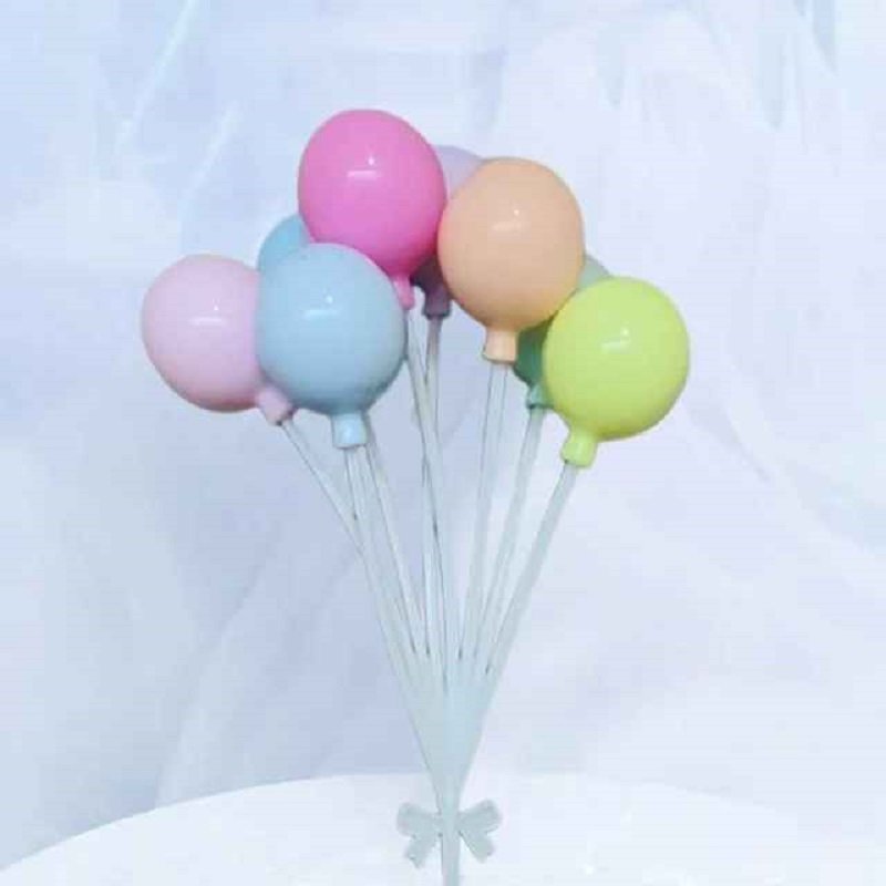 Balloon Round Colorful Balloon Cake Topper (pack of 1)