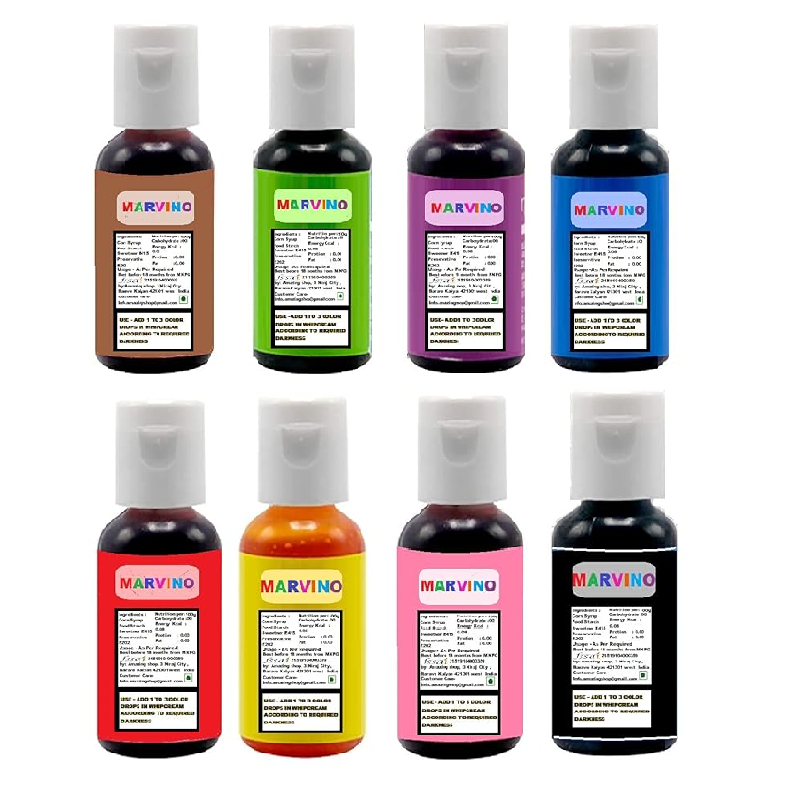 Marvino Whip Color Set Of 8 (Brown, Green, Purple, Blue, Red, Yellow, Pink, Silver) - Image 2