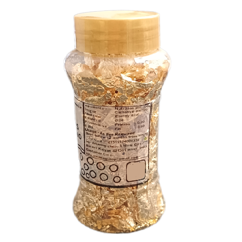 Marvino Gold Flakes For Decorating Cake - Image 2
