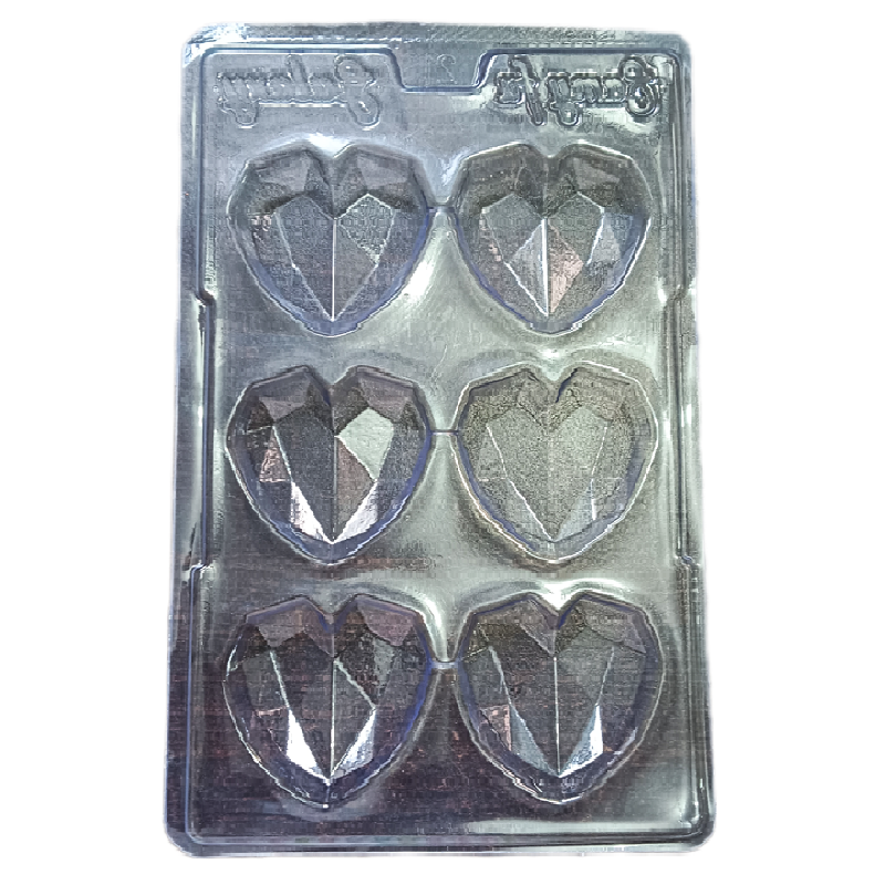PVC Big Heart Chocolate Mould (Pack Of 1) - Image 2