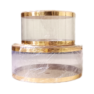 Golden Outline Round Cake Spacer Set