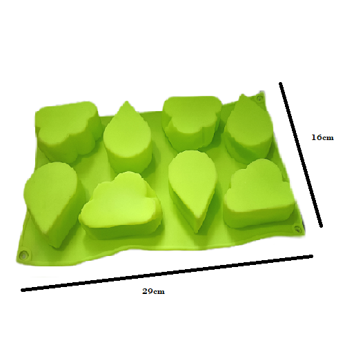 Silicone Cloud & Leaves Shapes Chocolate Mould (Pack OF 1) - Image 2