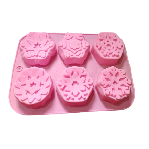 Silicone Flowers Design Cupcake Mould (Pack Of 1)