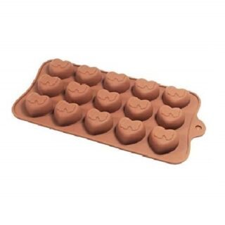 Silicone Butterfly On Heart Shape Chocolate Mould (Pack 1)