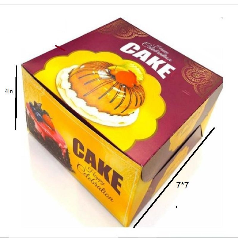 Cake Packaging Box 7*7*4 for 250g Cake (Random Design) - Image 3