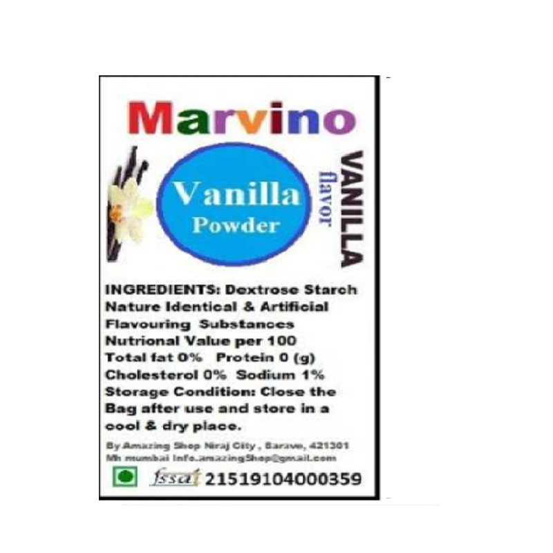 Marvino Vanilla Flavour Powder Raising Ingredient Powder (100 g) - Image 2