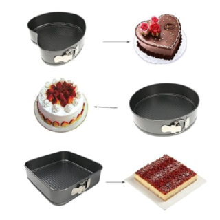 Carbon Steel Cake Mould   (Set   of 3)