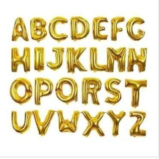 Foil Letters Balloons Gold ( 40 *16 )CM 1 PC