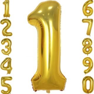 Foil Balloon Numbers 1 to 10 For  Birthdays & Anniversary & Wedding decorations