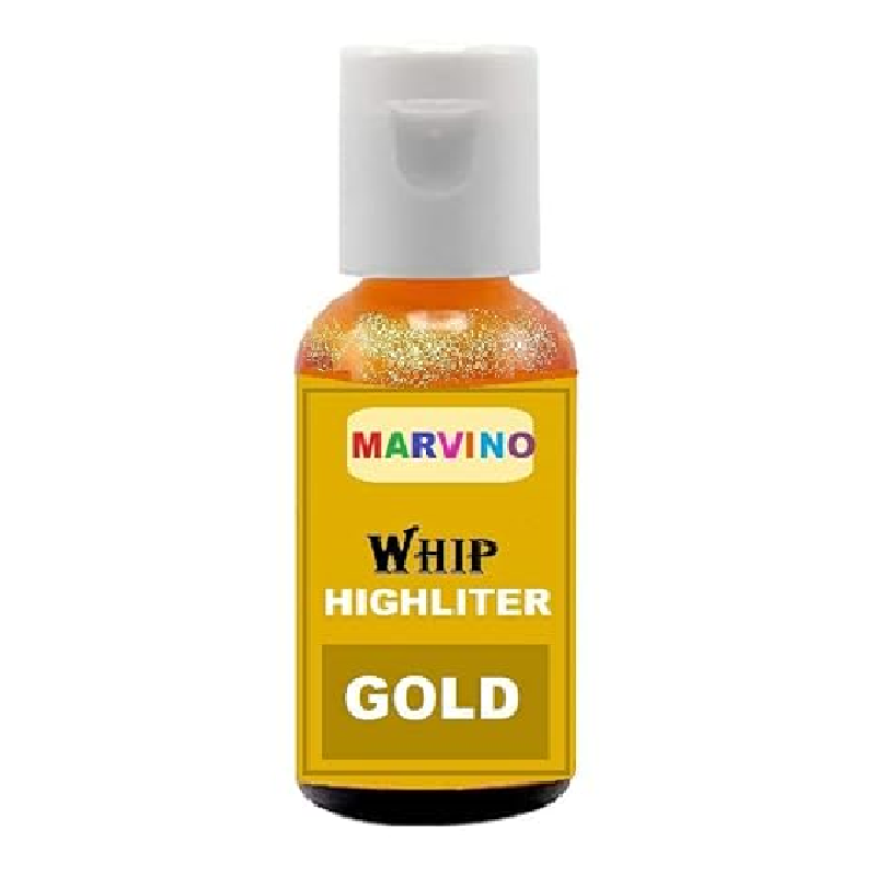 Marvino Whip Colors Edible Food Colours (Gold Highliter Colour)