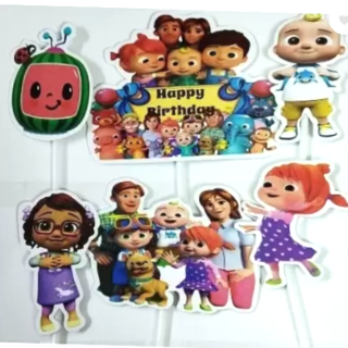 Kids Favorite Famliy Paper Cake Topper ( pack of 6 )