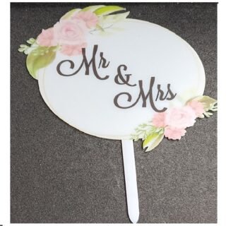MR & MRS Cake Topper
