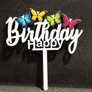 Butterfly Happy Birthday Cake Topper