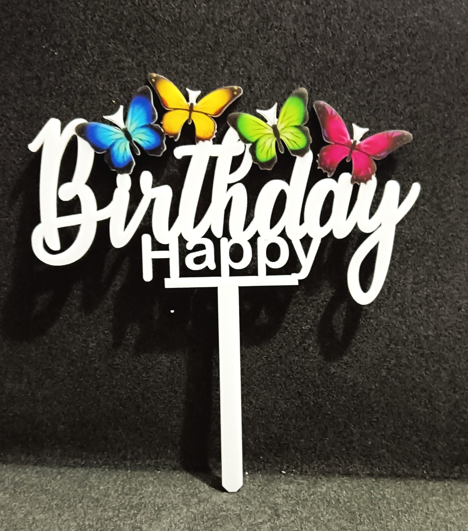 Butterfly Happy Birthday Cake Topper