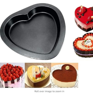 Heart Shaped Non Stick Metal Cake Mould (Small)