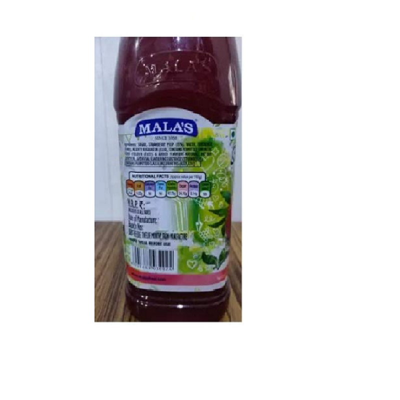 Mala's Cherry fruit crush (750 ml ) bottle - Image 2
