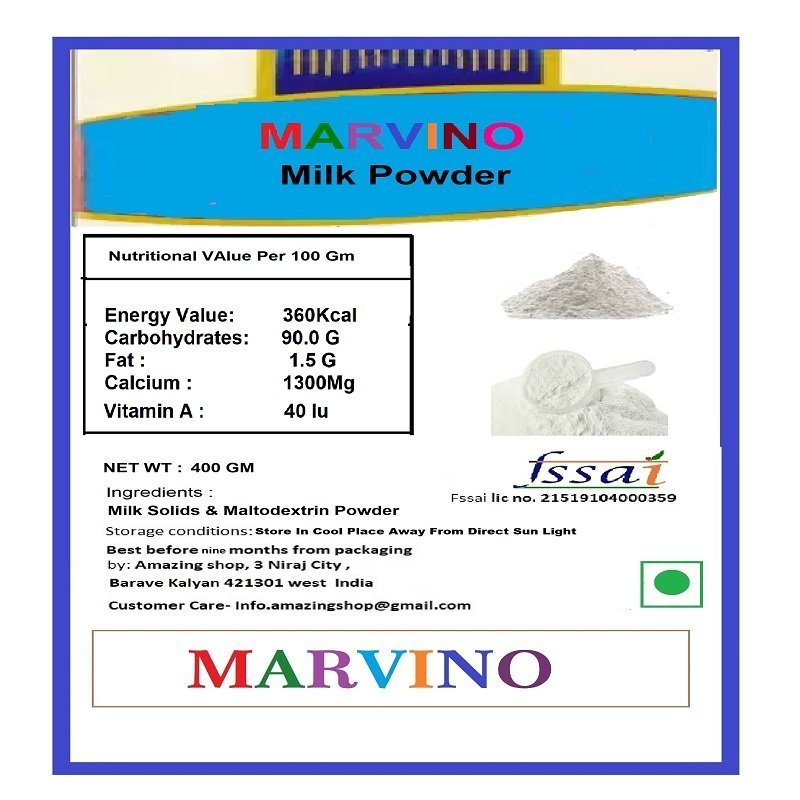 Marvino Milk Powder 400Gm - Image 4