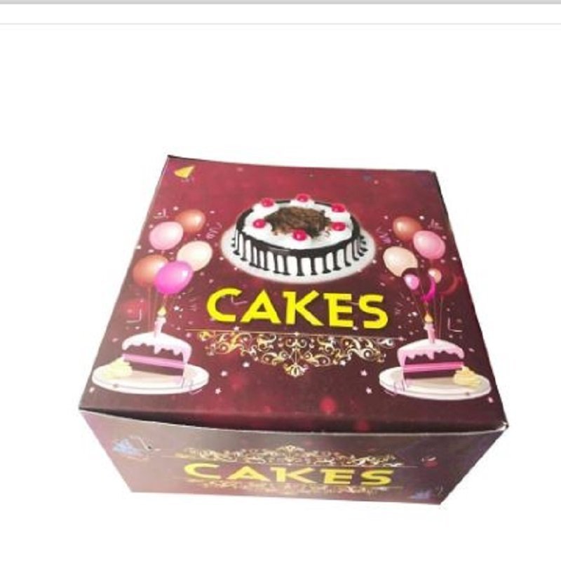 Cake Packaging Box 10*10*4 for 1kg Cake (Random Design PACK OF 10)