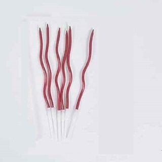 RED Twisty Birthday Candles Long Spiral Cake Candles