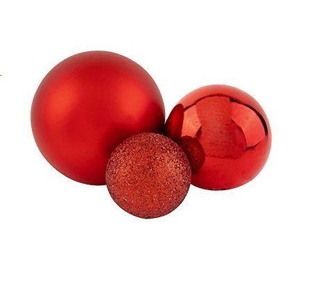 Sparking Matte Cake Party Decoration Balls Color-Red (3pcs Pack)