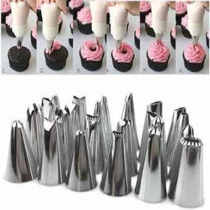 Stainless Steel Round Icing Nozzles (Steel Pack of 27) - Image 3