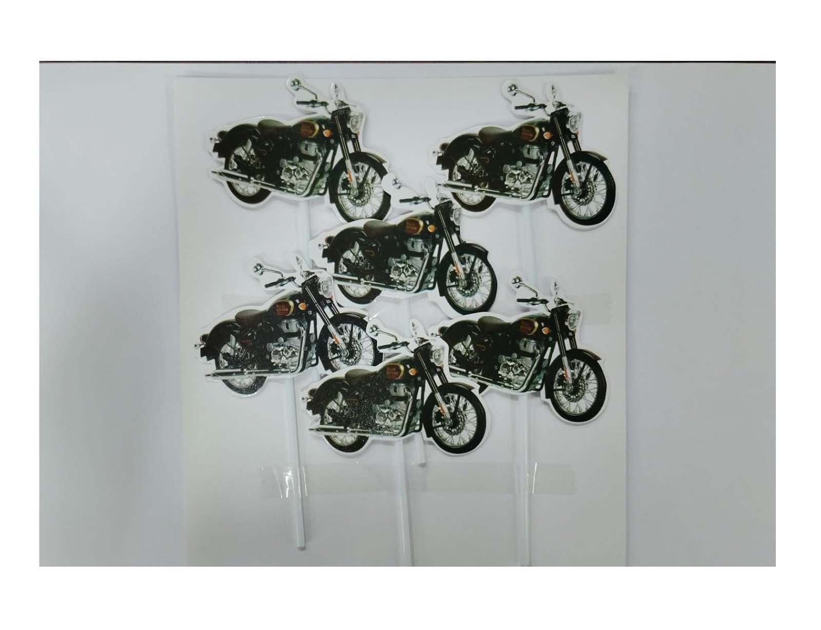 Bike Theme Paper Cake Topper (multicolour Pack of 1)