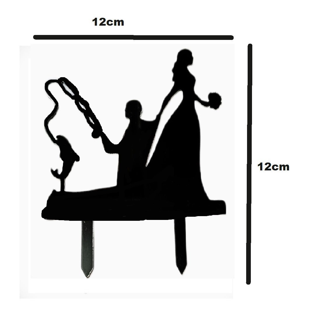 Couple Cake Topper For Cake Decoration Pack Of 1 - Image 2