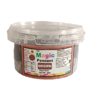 Sugar Paste Brown Fondant 200 Gm For Cake Decorating