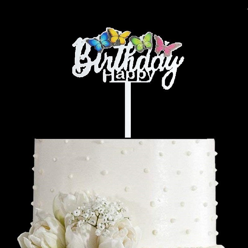 Butterfly Happy Birthday Cake Topper - Image 3