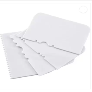 Cake Scraper Tool for Edge Decorating Icing with Different Pattern Baking Comb  (Plastic Pack of 4)