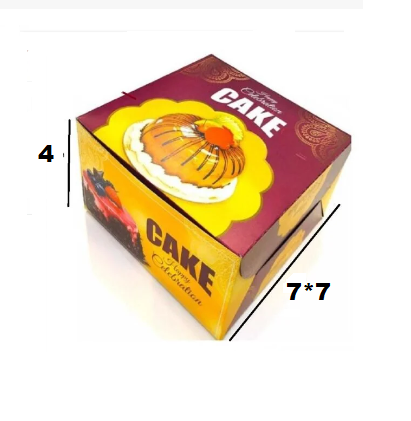 100pcs Cake Packaging Box 7*7*4 for 250g Cake (Random Design) - Image 3