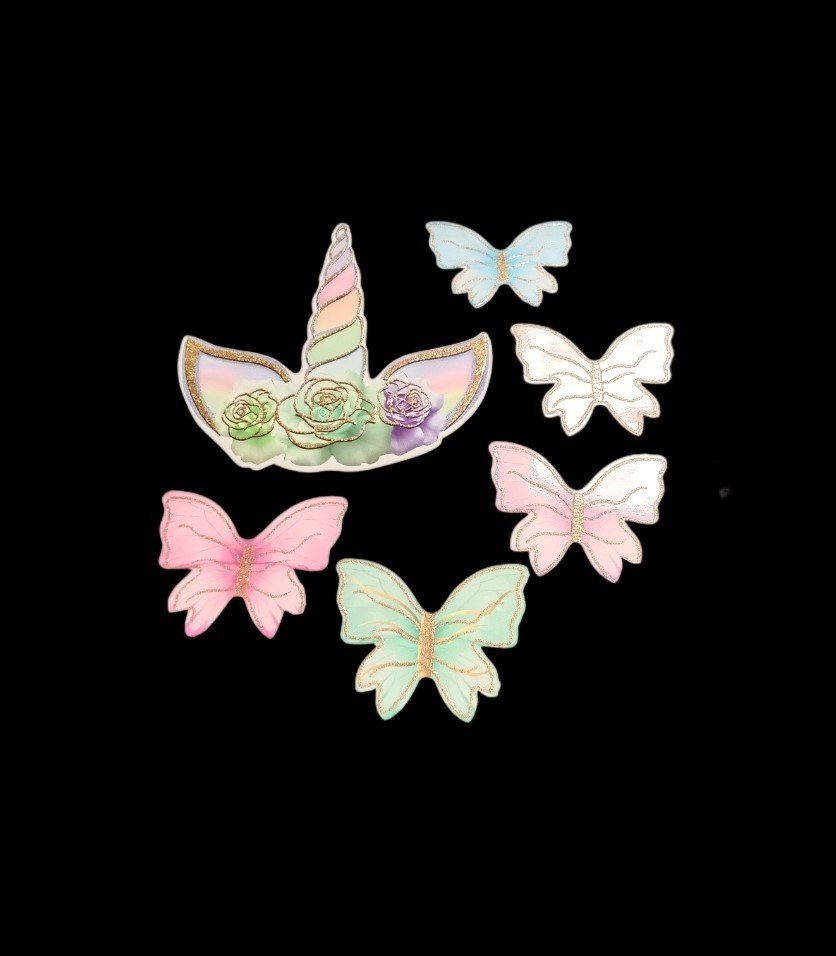 Butterfly paper cake topper (pack of 6 )