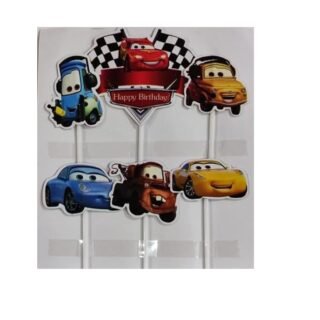 Car Theme Cake Topper (multicolour Pack of 1)