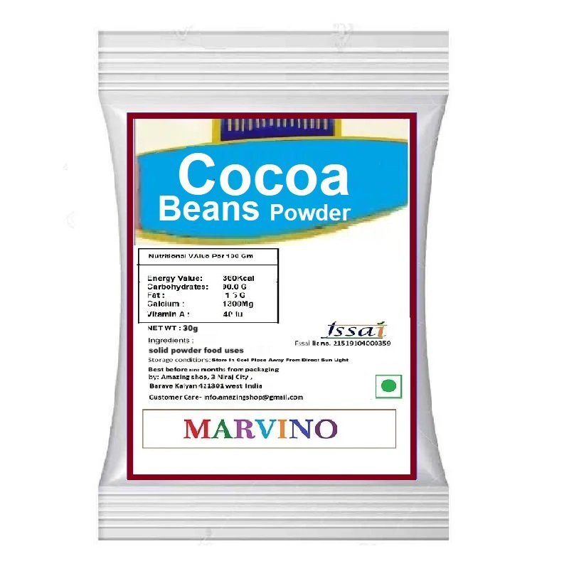Cocoa Beans Powder |Used For Baking Cakes ,ice cream ,Shakes | Vegan & Gluten Free Cocoa Powder-30gm