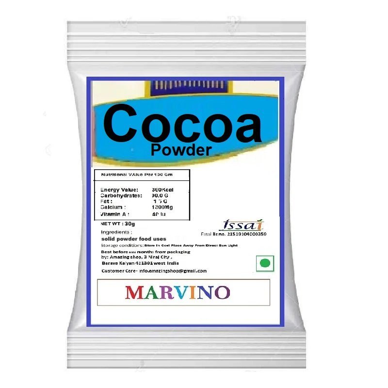 Cocoa Powder 30gm Perfect For Baking Cakes, Hot Chocolate, Milk Shake, Smoothies, Frosting making, Drinking Shakes