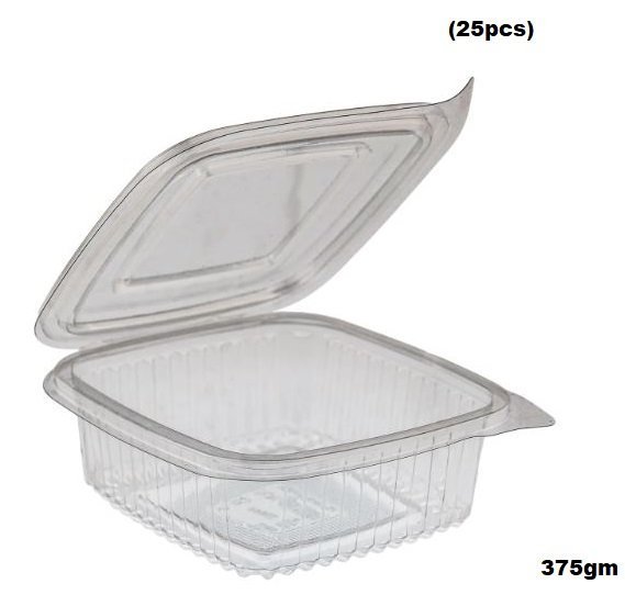 Square Tea cake Plastic Containers Box 375gm (Pack of 25) - Image 3
