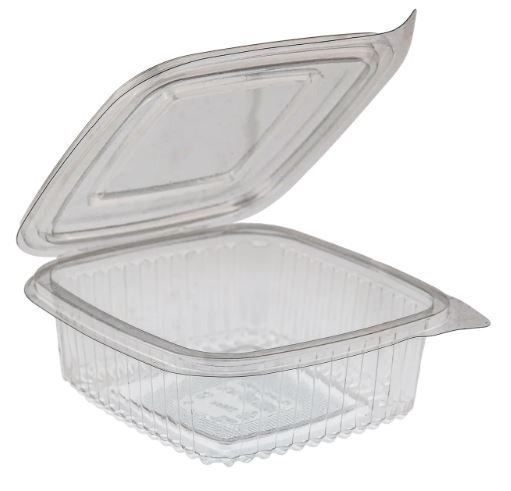 Square Tea cake Plastic Containers Box 375gm (Pack of 25)