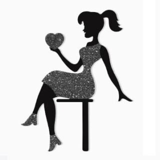 Acrylic Lady Cake Topper For Cake Decoration