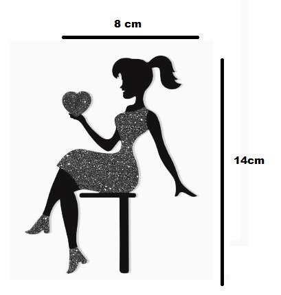 Acrylic Lady Cake Topper For Cake Decoration - Image 3