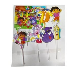 Dora Cartoon Cake Topper (multicolour Pack of 1)