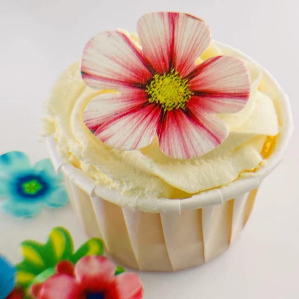 Edible Flowers Wafer Paper Cake Cupcake Topper Pack of 25 - Image 3