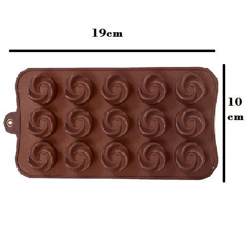 Silicone Rose Shape Chocolate Mould (Pack Of 1) - Image 3