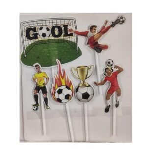 Football Theme Cake Topper (multicolour Pack of 1)