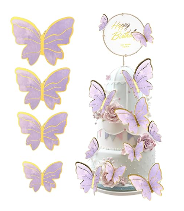 Happy Birthday Butterfly Cake Topper (Pack Of 7 ) - Image 2