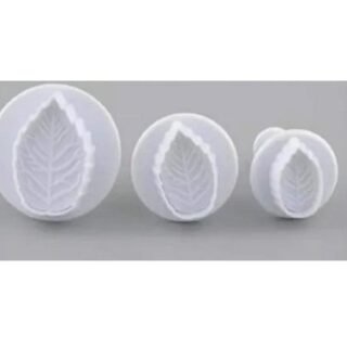 3-Piece Leaf Cutters Small Set Plunger Tool Fondants For Cake